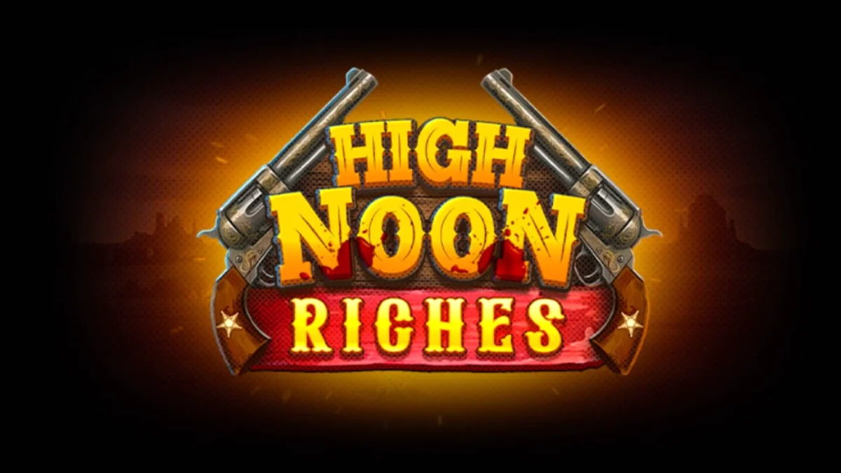 Interface do jogo de slot High Noon Riches com temática de Velho Oeste